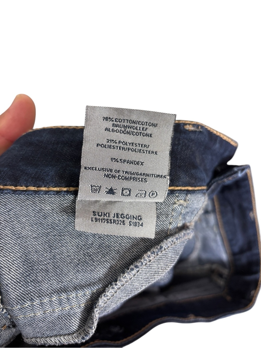 Silver Jeans 30 X 31 Dark Wash Blue Suki Jegging Skinny Low Rise Vintage Y2K - Picture 5 of 5
